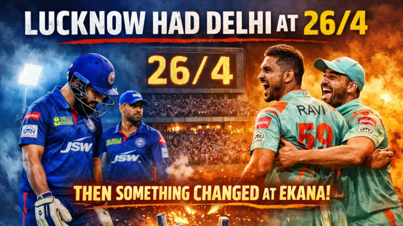 Lucknow Had Delhi at 26/4 — Then Something Changed at Ekana