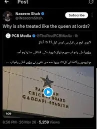 Naseem shah Deleted x Post on Pakistan Punjab CM