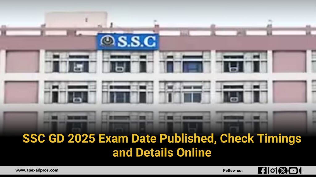 SSC GD 2025 Exam Date